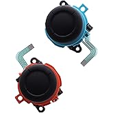 Deal4GO Light Blue & Red Analog Joystick Thumbsticks Button kit Replacement for Nintendo Switch 2 Joy-Con Controller Fixes Drift
