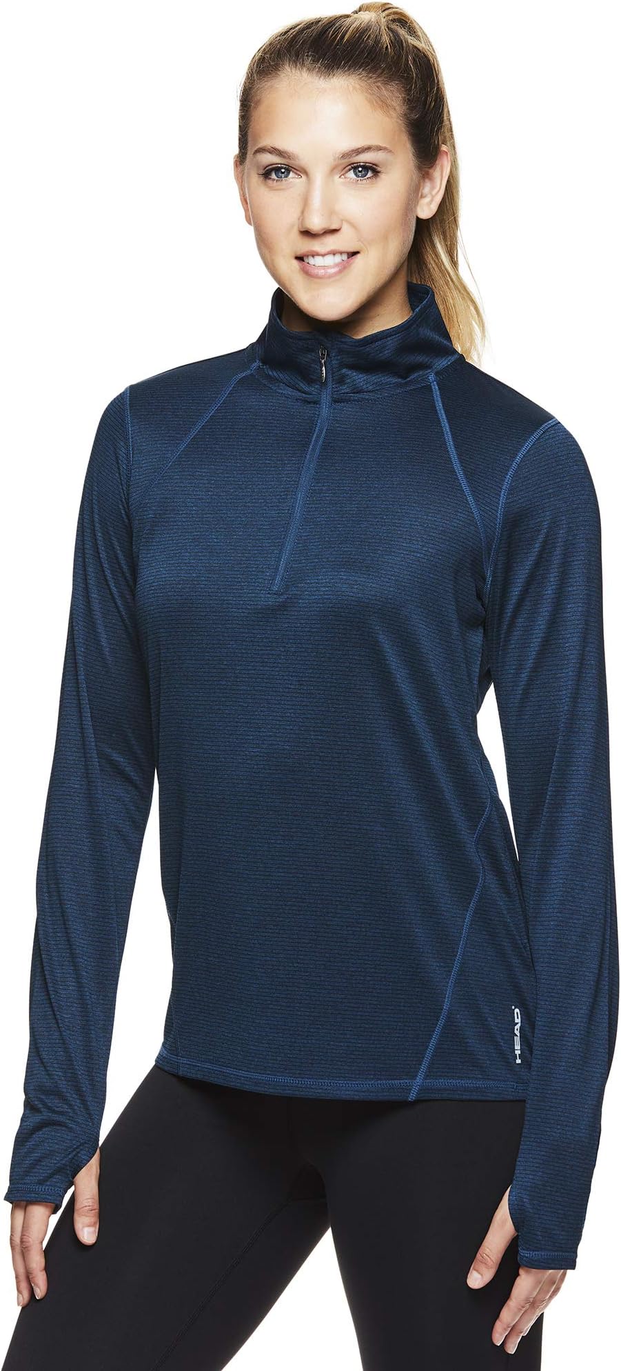 Women's 1/2 Zip Up Pullover Track Jacket - Long Sleeve Running Workout & Warm Up Sweater