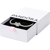 Amazon.com: PANDORA Moments Sparkling Heart Clasp Snake Chain