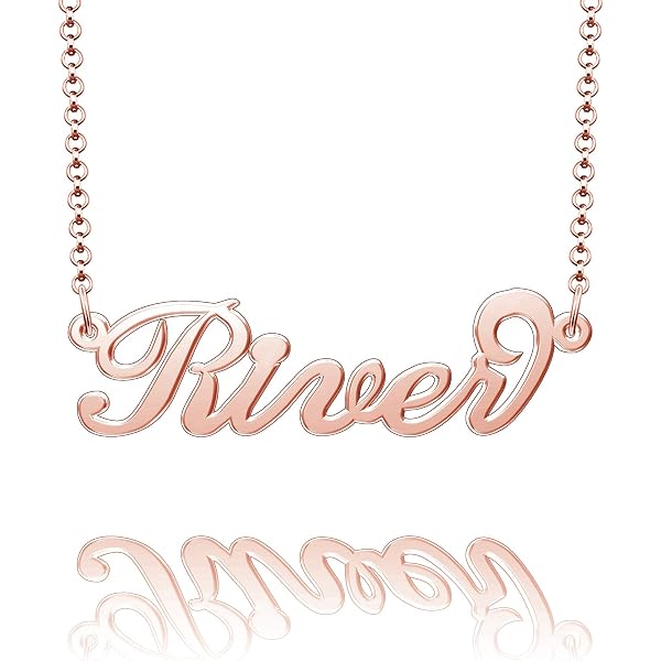 925 Sterling Silver Nameplate Necklace Custom Name Chain