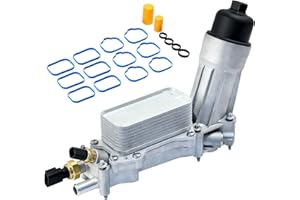 PIRIPARA 926-959 926-876 Upgrade Aluminum Engine Oil Cooler Oil Filter Housing for 2011-2016 Jeep Wrangler Grand Cherokee Dodge Challenger Charger Journey Caravan Durango Chrysler 200 300 Town Country Ram 3.6L