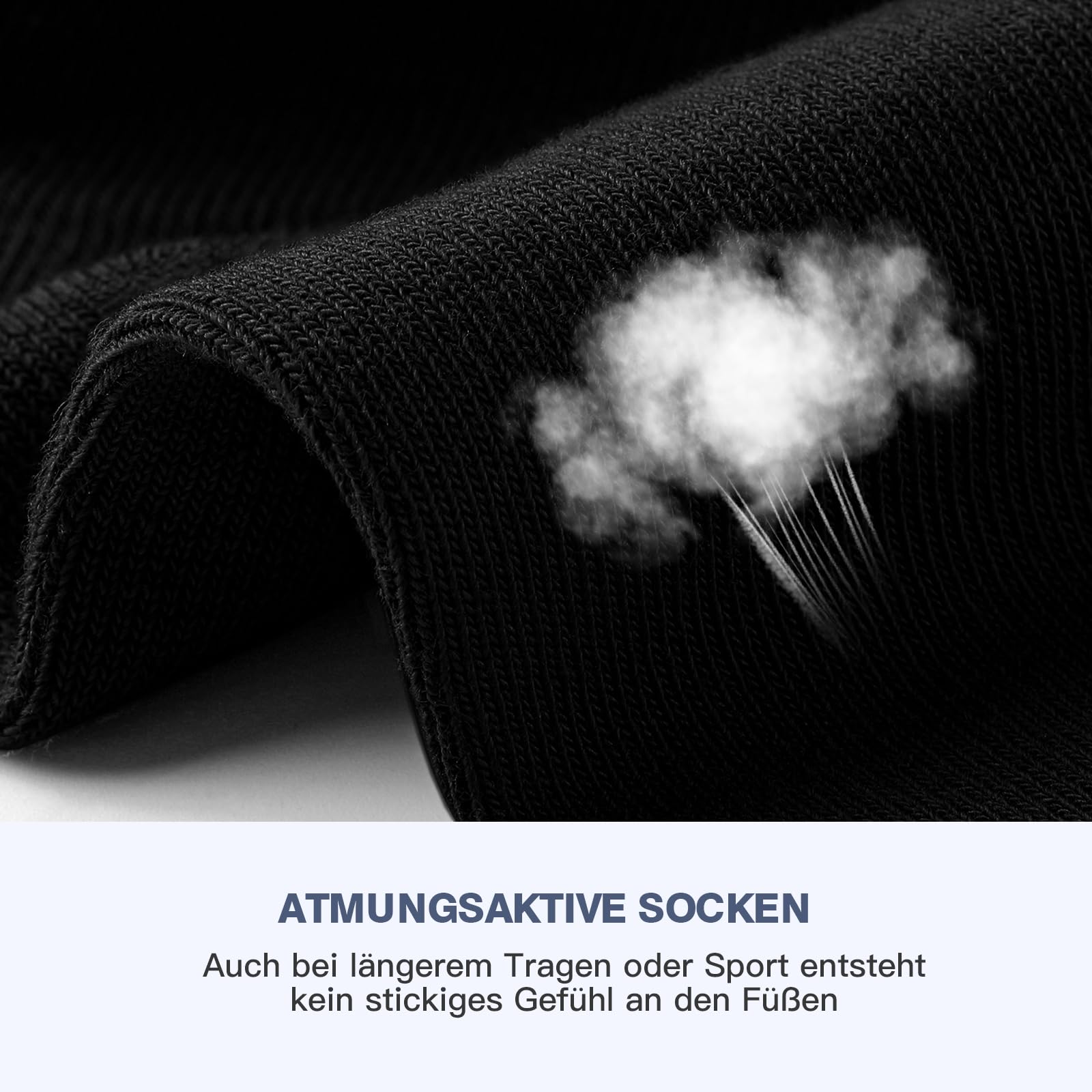 QINCAO 10 Paar Socken Herren Damen Baumwolle Herrensocken Schwarz Sport Socks Atmungsaktive,L 5