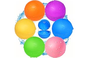 6Pcs Reusable Water Balloons, Pool Toys for Boys and Girls, Beach Outdoor Activities Water Toys for Kids Ages 3-12, Summer Wa