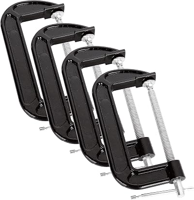 ASelected 4Pcs G Clamp 6 Inch Heavy Duty Cast Malleable Iron Clamps 150mm