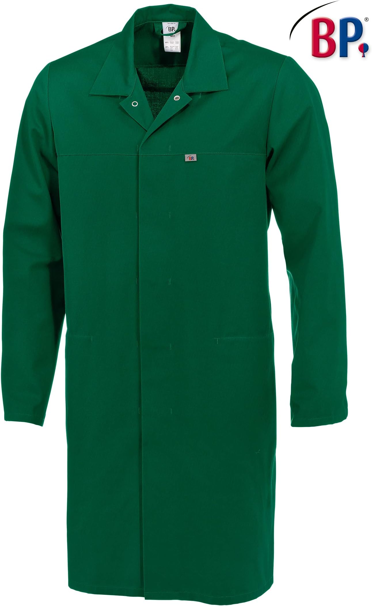 BP 1673-500-74 Unisex Coat, 1/1 Sleeve With Adjustable Slit On Cuff, 210,00 G/M², Fabric Blend, Mid Green, Size Ms