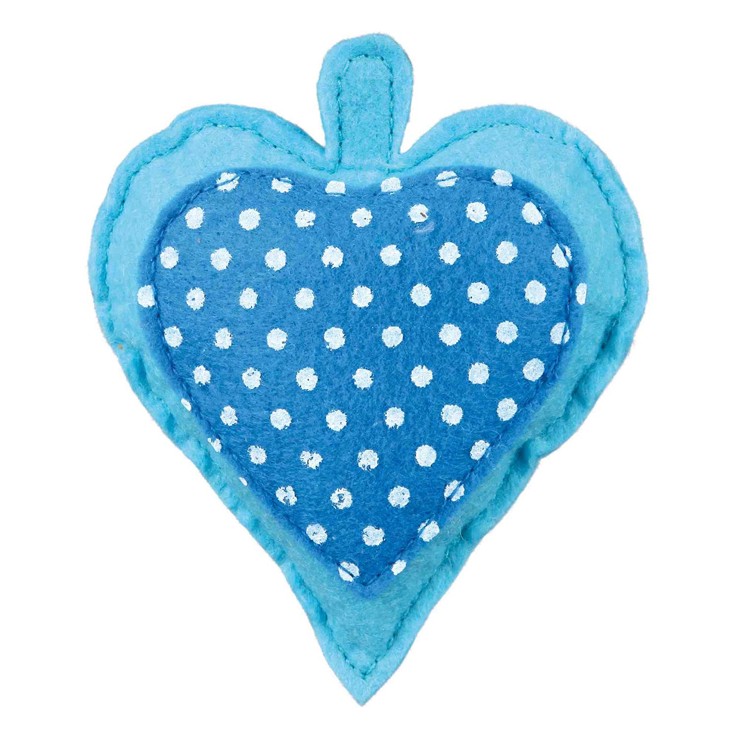 TRIXIE Valerian heart for cats - encourages cats to play - with bell - made of felt and fabric - 11 cm - different colours - random selection - 1 pc - 45779