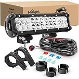 Trailer Light Kit Utv Light Bar Nilight Led Light Bar 12 Inch Amber 300W Spot Flood Combo Waterproof Triple Rows Off Road Fog Light With 5Pin Rocker Switch Wiring Harness Kit-1 Lead - Foto 8