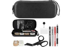 CDBXPRG 11 pcs Stethoscope Case Kits,Stethoscope Carrying Case for 3M Littmann Classic III,Stethoscope Holder with Pocket for Nurse Accessories for Work,Include Penlight, Bandage Wraps Black