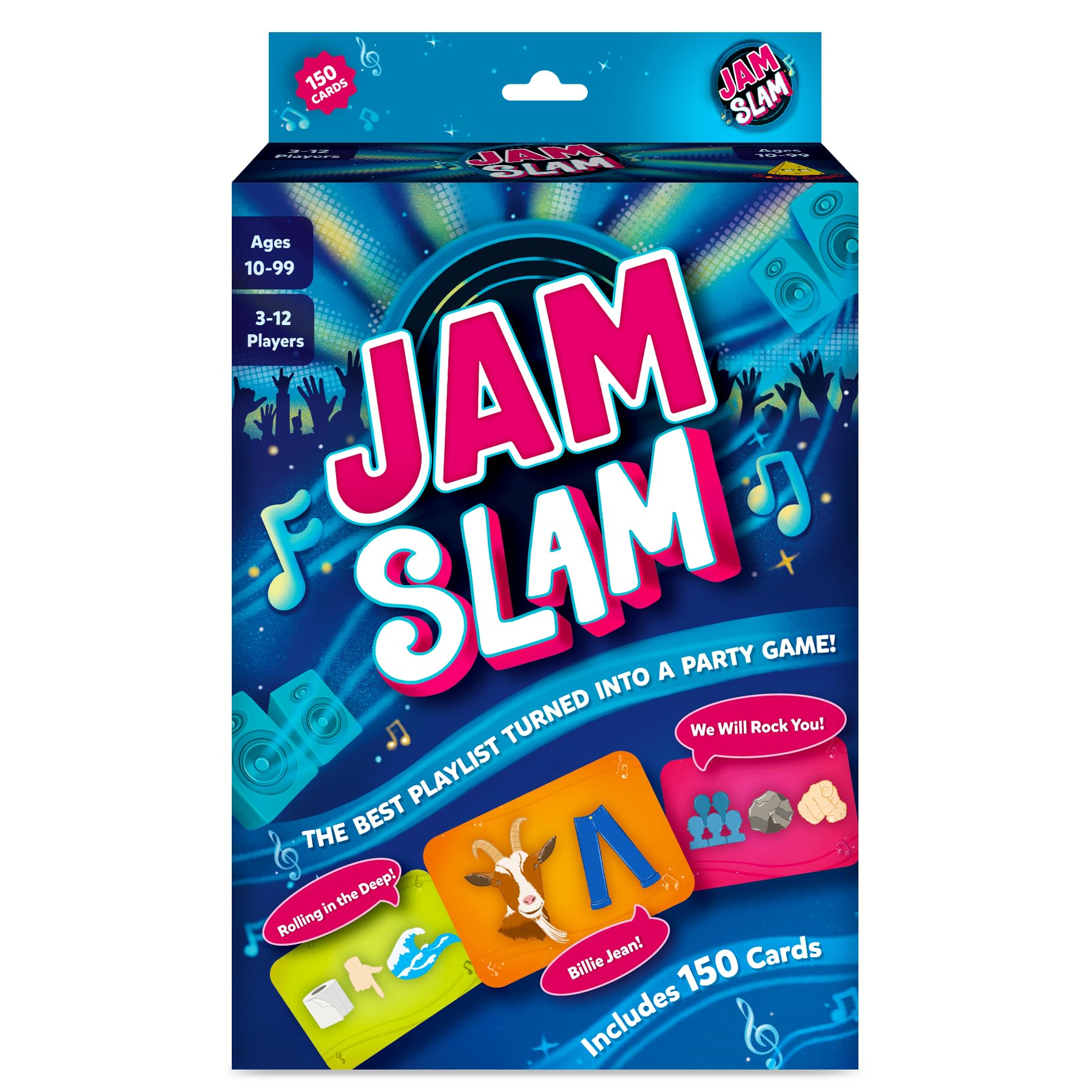Gouda Games Jam Slam Music Card Game - Fast-Paced Song Guessing Party Game for Family Game Night, Fun for Adults, Teens & Kids, Gift for Music & Board Game Lovers, 3-12 Players
