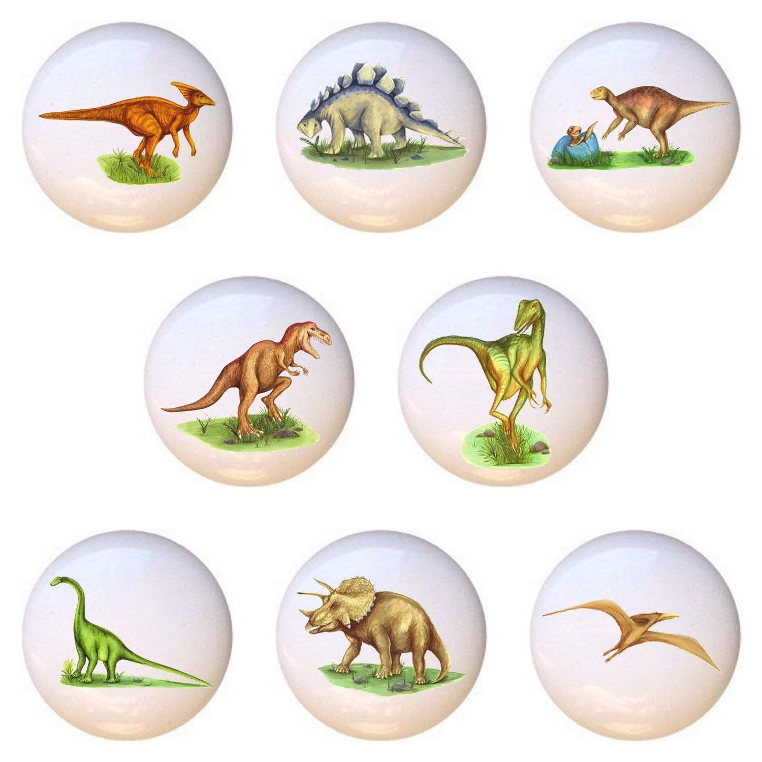 Amazon Com Set Of 8 Knobs Realistic Dinosaurs Decorative