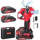 Electric Pruning Shears, Upgraded 2.1" Cutting Garden Shears with LCD Display, Brushless Motor Cordless Power Pruner with 2.0