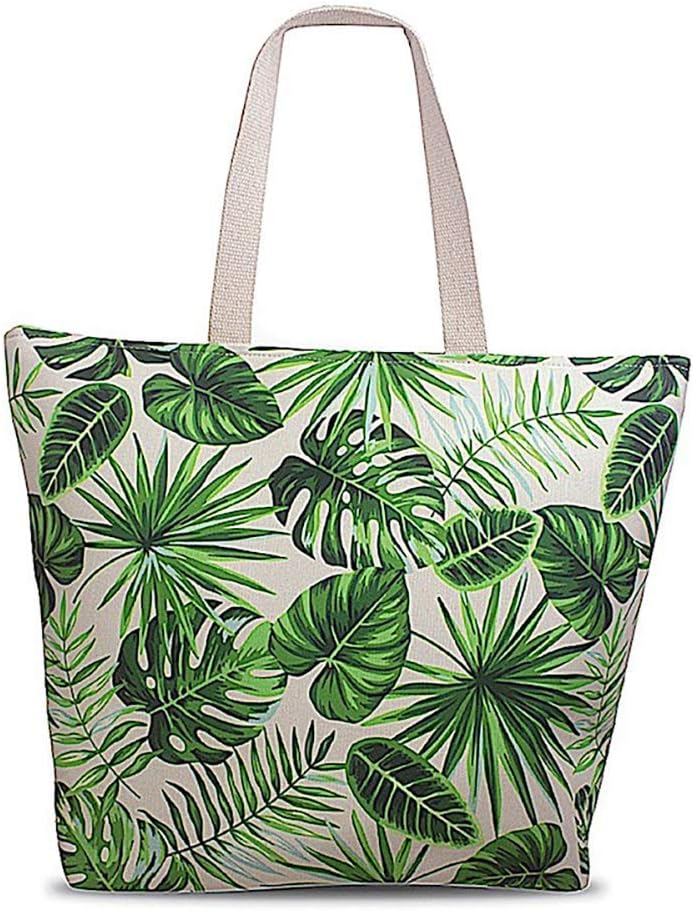 green beach bag