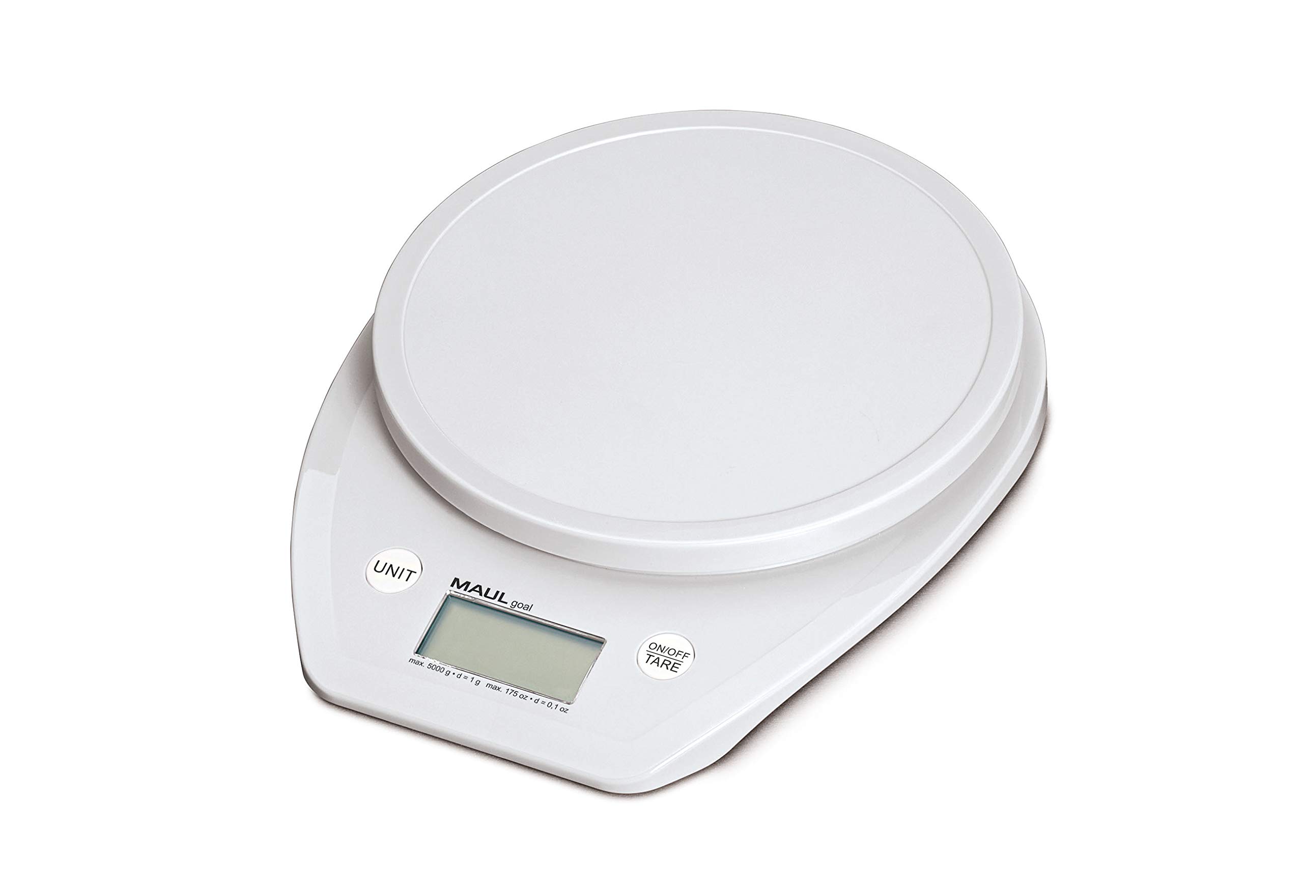 Digital Letter Scale MAULtouch, Load Capacity 5000 g, 1 g Division, 160 x 18 x 230 mm, Silver