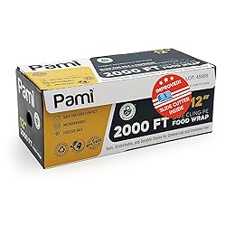 PAMI Clear Plastic Wrap for Food 12" X