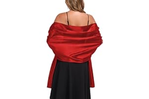 TONGFANTFL Shawls and Wraps for Evening Dresses Satin Women Long Scarf Wedding Guest Shawl