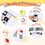 HappyKidsClub Black and White Sensory Toys Set for Newborns 0-6 Months view 2