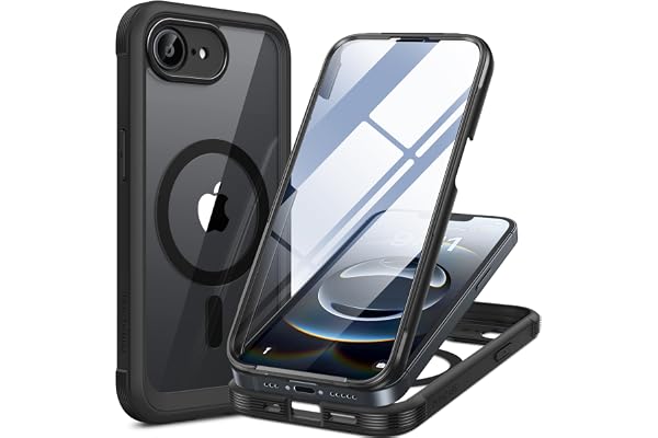 Miracase for iPhone 17e Case& iPhone 16e Case, Full-Body Phone with Built-in Glass Screen Protector, [Magnetic with MagSafe] 