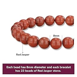 Crystal Vibe Red jasper Crystal Bracelet for