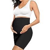 Peauty “Baby Bump” Premium Maternity Shapewear, High Waisted Mid-Thigh Pregnancy Underwear Prevent Chaffing Belly Support