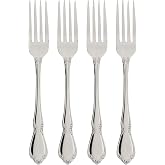 Oneida Chateau Dinner Forks Silverware Set for 4, Flatware | mirror finish, dishwasher safe | cutlery set for kitchen and dining, utensil set, heavy duty, kitchen essentials
