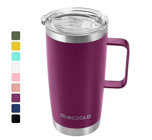 DLOCCOLD Insulated Coffee Mug with Handle Stainless Steel Travel