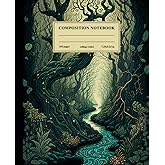 Composition Notebook College Ruled: The Wilds of Magic: Vintage Composition Book | Pretty Botanical Aesthetic Journal for School, College, Office or Work