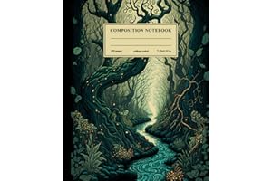 Composition Notebook College Ruled: The Wilds of Magic: Vintage Composition Book | Pretty Botanical Aesthetic Journal for School, College, Office or Work