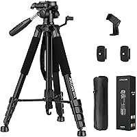 Tripod Camera Tripods, 74" Tripod for Camera Cell Phone Video Photography, Heavy Duty Tall Camera Stand Tripod, Professional