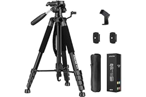 Tripod Camera Tripods, 74" Tripod for Camera Cell Phone Video Photography, Heavy Duty Tall Camera Stand Tripod, Professional 