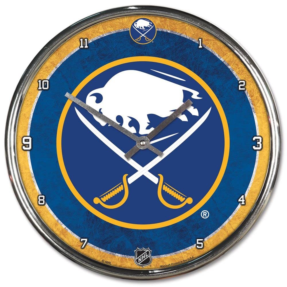 WinCraft Chrome Clock, Buffalo Sabres, One Size