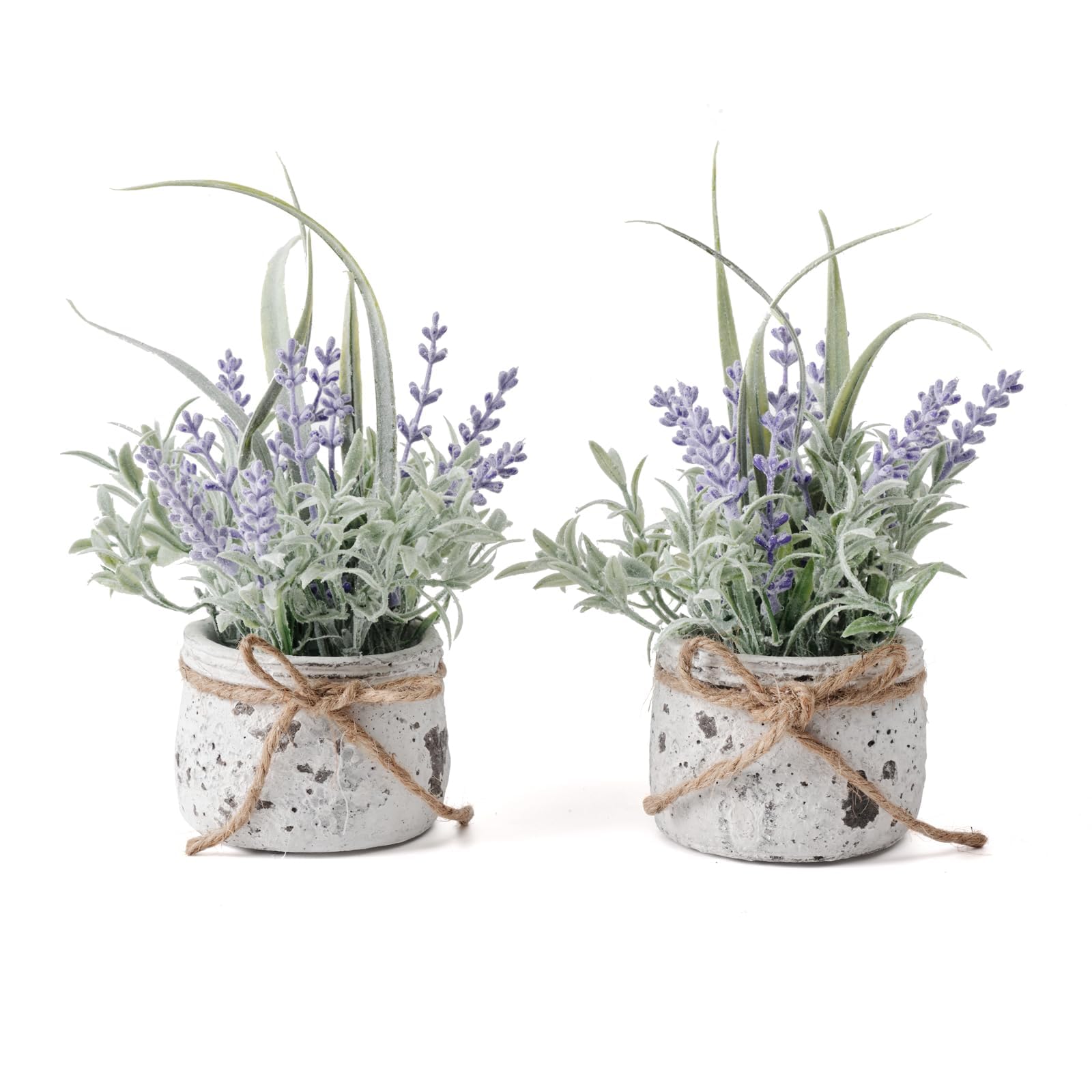 Photo 1 of *MAJOR DAMAGE*
Fuxdre Small Fake Plants, 2 Pack Mini Artificial Plants Fake Lavender Plant in Pot, Lavender Decor and Dining Room Desk Shelf Bathroom Living Room (A-2pcs)