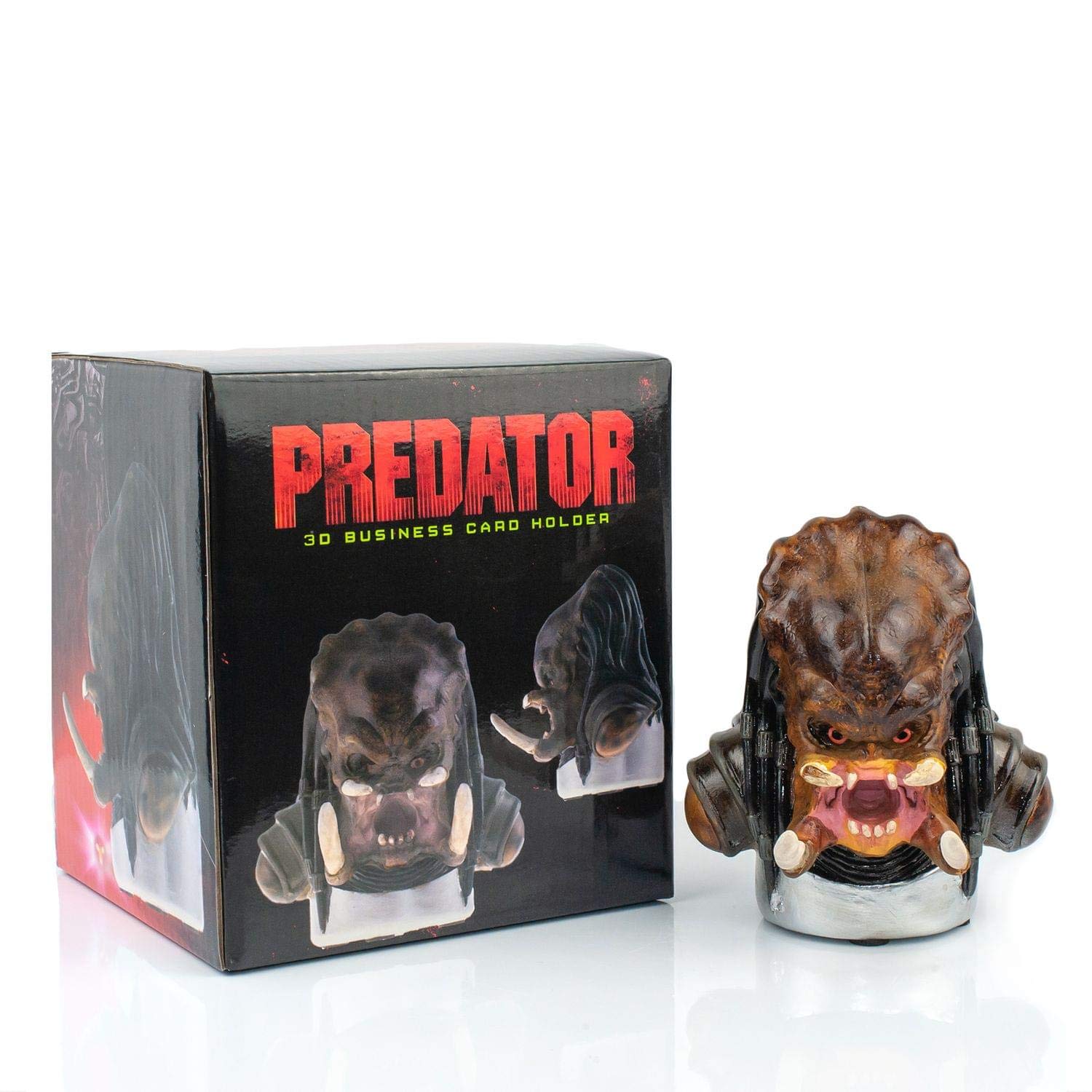 PREDATOR OFFICIAL Business Card Holder | Detailed 3D Head | 4.5" Tall