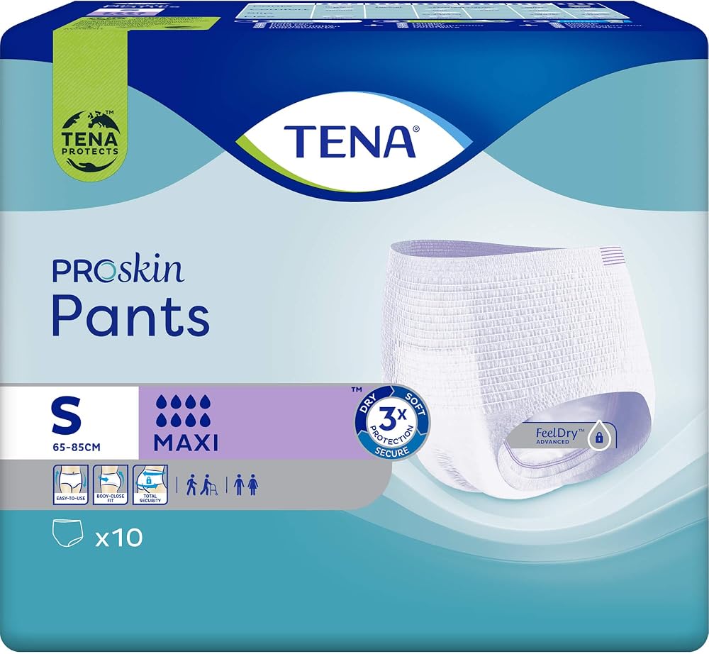 TENA Pants Maxi Small Pack of 10 Brand ABS 2550 ml 65-85 cm