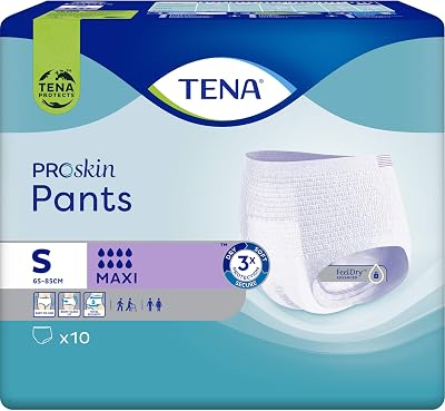 TENA Pants Maxi Small Pack of 10 Brand ABS 2550 ml 65-85 cm