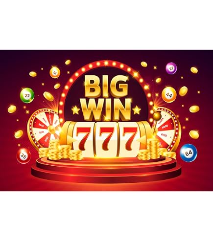 Lucky 777 Party Backdrop Casino Chips Gold Coins Photography...