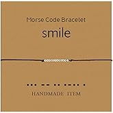 TESTRYE Morse Code Bracelets for Women,Morse Code Bracelets with Adjustable String,Inspirational Gifts for Women Girls Friends