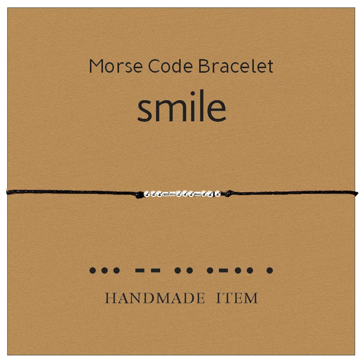 TESTRYE Morse Code Bracelets for Women,Smile Morse