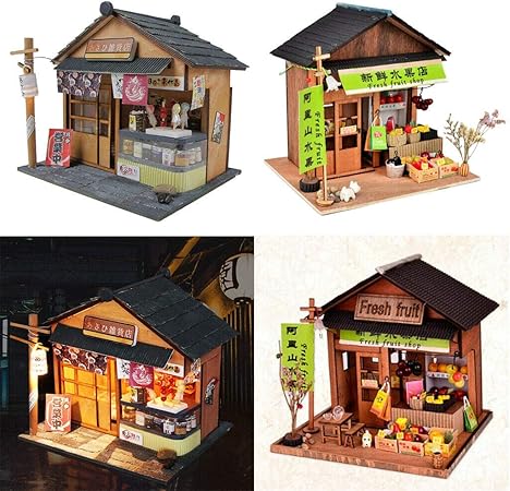 Amazon Com Natfur 1 24 Diy Wood Dolls House Kits Chinese Fruit