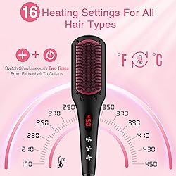 Enhanced Ceramic Hair Straightener Brush by