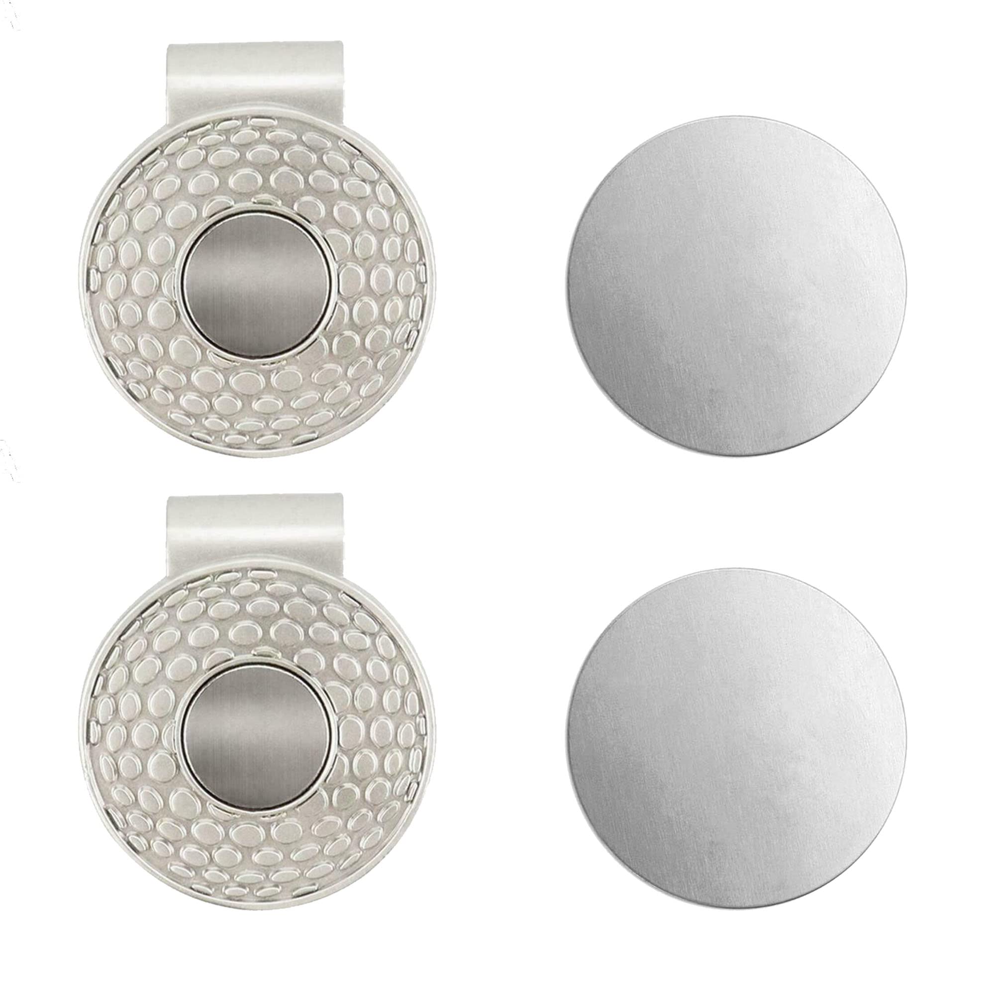 Ashton and Finch Golf Hat Clip Set – Magnetic Cap Clips with 2 Blank Ball Markers