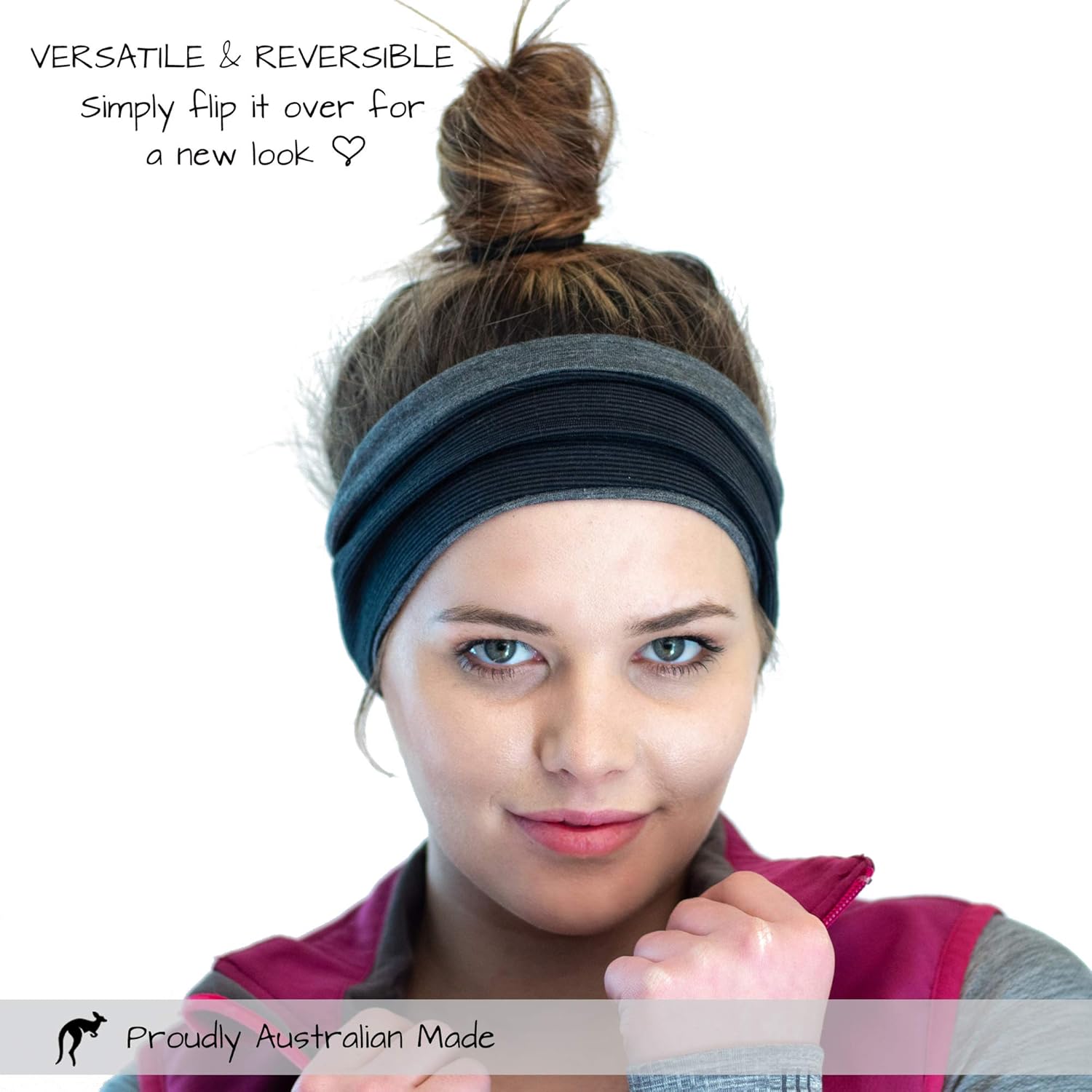 Merino Wool Blend Headband Winter Headwear for Active Women Perfect