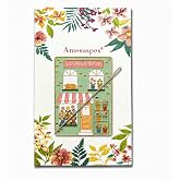 Magnetic Needle Minder, Needle Minder for Cross Stitch Embroidery Sewing, Cute Funny Needleminder Needle Holder, Strong Magnet Needle Nanny, Gift for Women Stitch Lovers, (Flower Shop)
