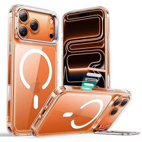 ESR for iPhone 17 Pro Max Case with Stand, Camera Control Cover Compatible with MagSafe, Military-Grade Drop Protection Magnetic Phone Case for iPhone 17 Pro Max, Scratch-Resistant Back Cover, Clear