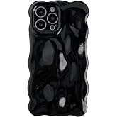 Caseative for iPhone 13 Pro Max Case, Light Black | Water Ripple Wave Meteorite Bubble Pattern Chrome Plating Electroplated Candy Color Soft