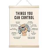 Xmsaitar Inspirational Gaming Gamer Game Poster Hanger Frame Wall Decor, Things You Can Control Prints for Wall Decor Art, Mental Health Pictures Wall Hanging Decor for Therapy Office Bedroom 12x16in