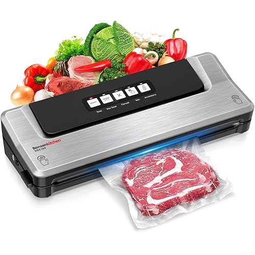 Bonsenkitchen Dry Vacuum Sealer Machine with 5in1 Easy Options for
