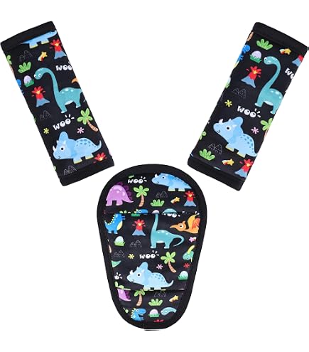 3 pc Cushion Shoulder Harness Pad Covers and Handlebar Covers Grips Slip On for NUNA Baby Child Strollers and/or Car Seats Accessories Replacement Parts (Slip On Grips Only) : Baby