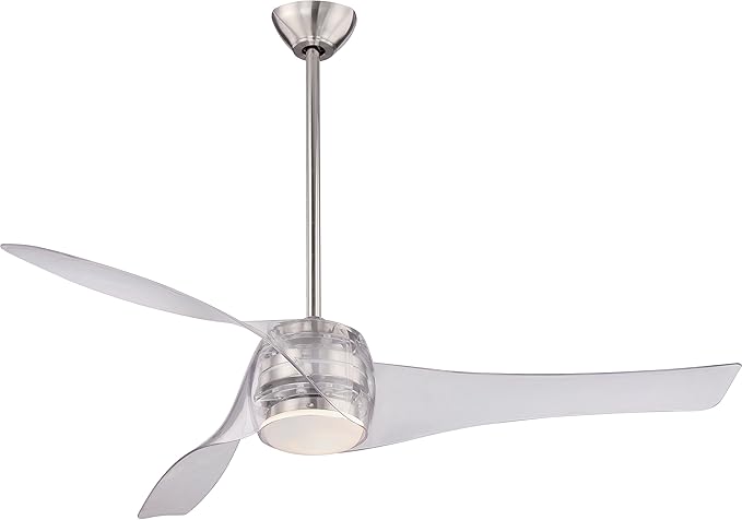 Minka Aire F803l Tl Downrod Mount 3 Black Blades Ceiling Fan With
