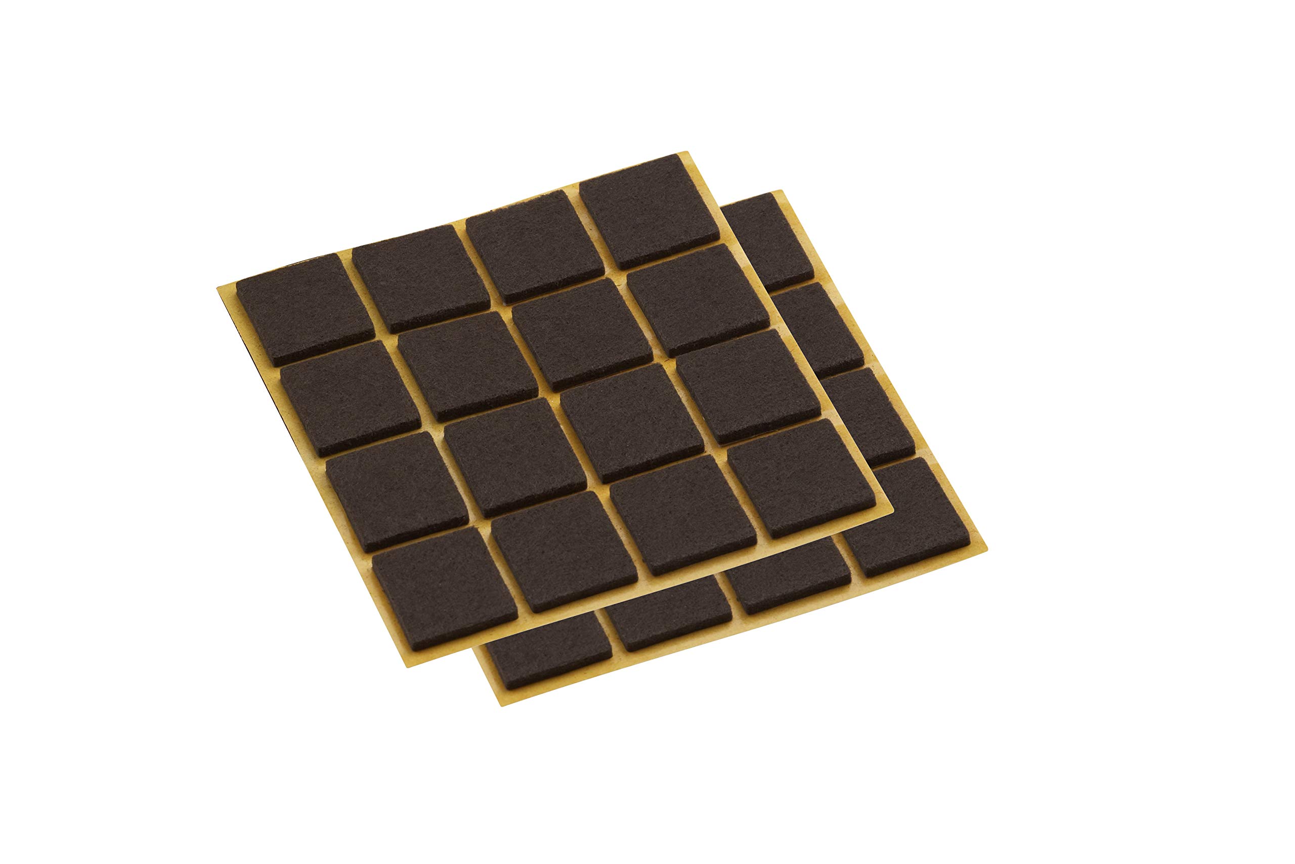Meister Felt Glider self-adhesive, 32 x 32 mm, brown, 30 pieces, 644986