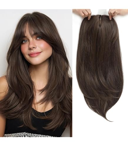 Amazon.com : Megito Long Wavy 18inch Hair Topper Big Base  display picture 2